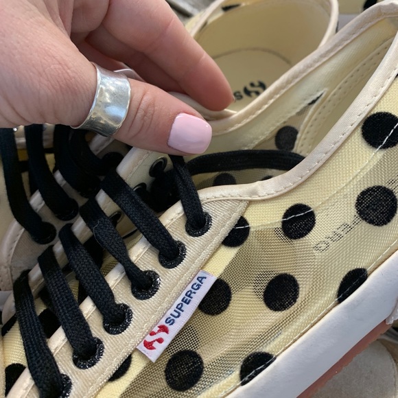 Anthropologie NWT Superga Polka Dot & Velvet Shoes - Picture 6 of 8